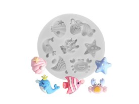 Molde silicona 7 animales marinos 